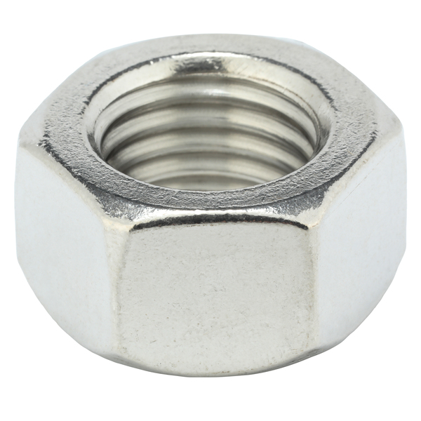 Zoro Select Hex Nut, 1"-8, 18-8 Stainless Steel, Not Graded, Plain, 55/64 in Ht, 5 PK U51080.100.0001