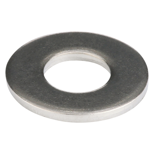 Zoro Select Flat Washer, For Screw Size 1/4" , Stainless Steel Plain Finish, 50 PK U51205.025.0001