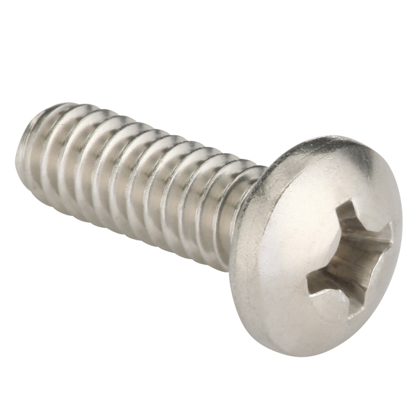 Zoro Select 1/4"-20 x 3/4 in Phillips Pan Machine Screw, Plain 18-8 Stainless Steel, 50 PK U51122.025.0075