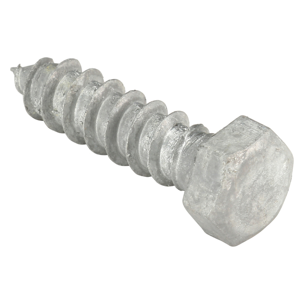 Zoro Select Lag Screw, 3/8 in, 1-1/2 in, Steel, Hot Dipped Galvanized Hex External Hex Drive, 100 PK U08450.037.0150