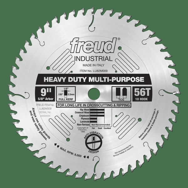 Freud Heavy Duty Multi-Purpose Blade, 9 LU82M009