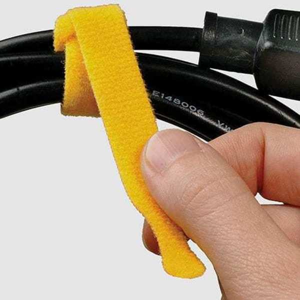 Rip-Tie Hook and Loop Cable Tie, 1/2"x12", Black Y-12-600-BK