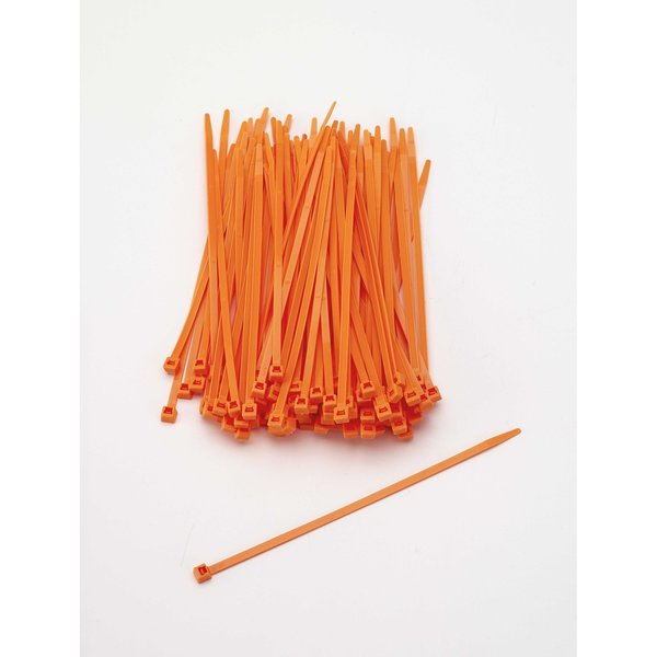 Mutual Industries 7" Locking Ties Neon Orange(3Pk) M14970-145-7