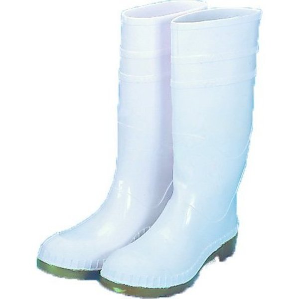 Mutual Industries 16" Pvc Wht Sock Pln Toe Size 8 (2Pk) M14504-1-8