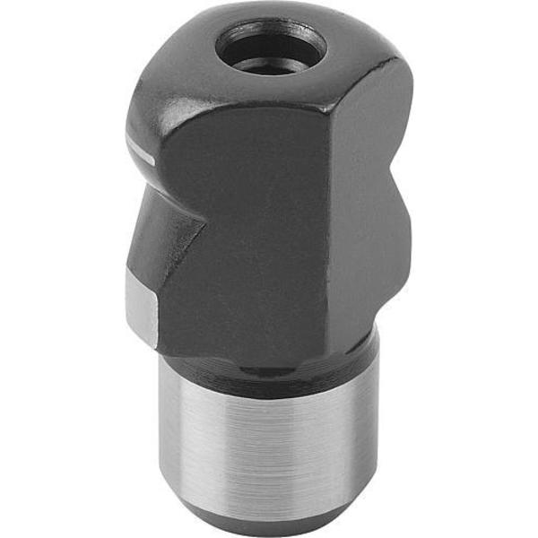 Kipp Locating Pin With Ball-End, Flattened, C=10, Form: D Tool Steel K0351.102