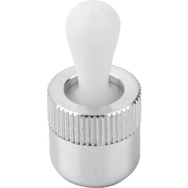 Kipp Lateral Spring Plunger, Spring Force Without Seal D=16, D2= 16, L1=16, 7, Aluminum, Pin: Plastic K0368.71104