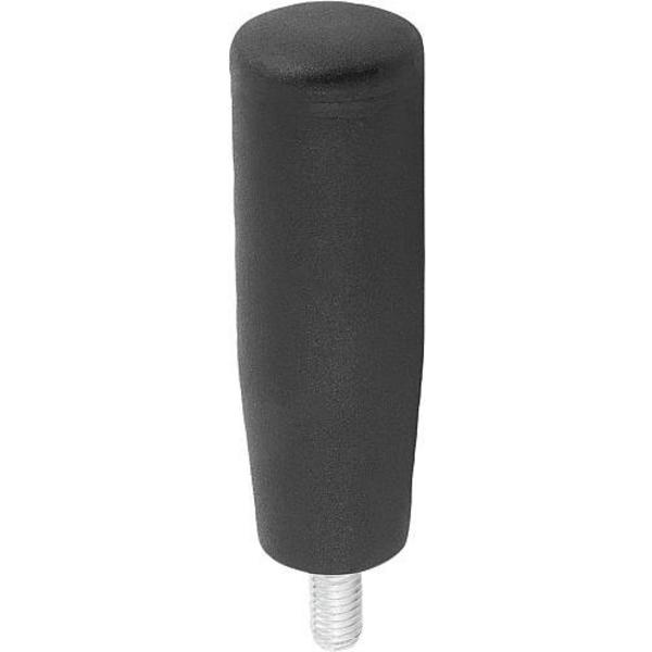 Kipp Cylinder Grip Revolving, D=M12 Thermoplastic, Comp: Steel, With Hex Socket K0740.12270930