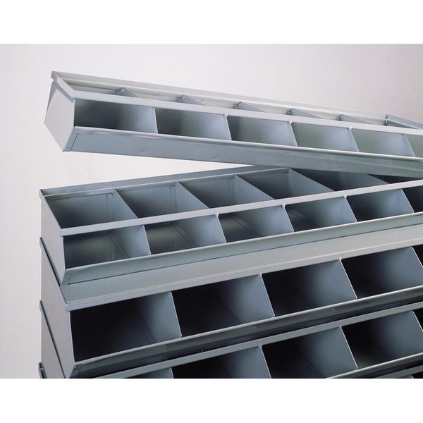 Stackbin Steel Sectional Stacking Bin, 20 1/2 in H x 12 in W, 1 Shelves, Gray 3-4SS