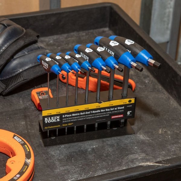 Klein Tools Hex Kit Set Metric Ball End T Handle 6 Inch with