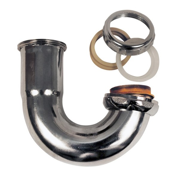 Dearborn Brass 1-1/4" Pipe Dia., Brass, J-Bend, Sink J-Bend with Washer Joint 656W-1