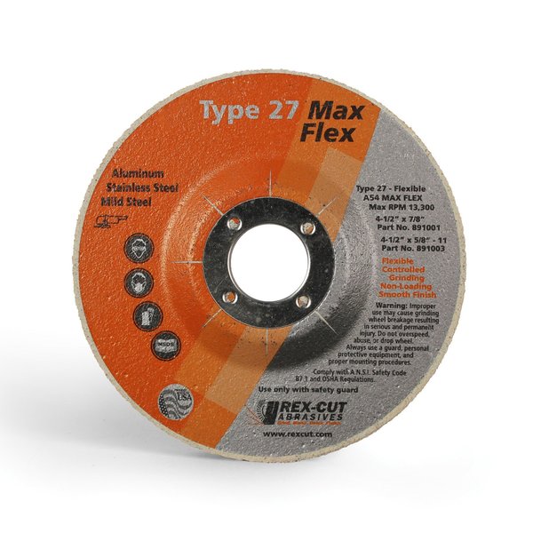 Rex Cut Max Flex Grinding Disc 4 1/2 x 7/8 T27 M 891001
