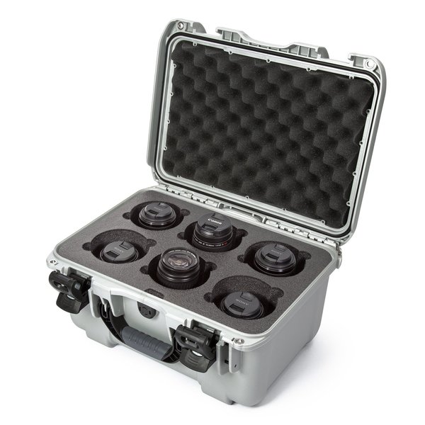 Nanuk Cases Case with Foam Insert for 6 Lens, Silver, 918S-080SV-0A0-19337 918S-080SV-0A0-19337