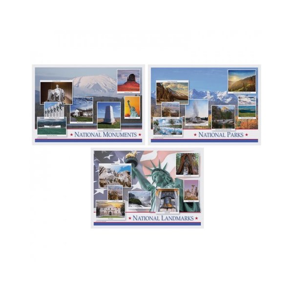 Hoffmaster 10" x 14" National Pride Multipack Paper Placemats, PK1000 702087