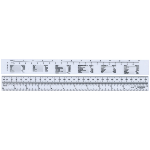 Westcott Rulers, 30cm x 12" Metric/Inch Ruler M-109
