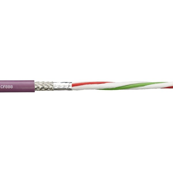Chainflex Bus Cable, PVC, 50 V, 0.33 in dia, Red CF888-021