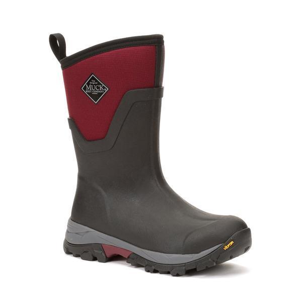 Muck Boot Co Womens Arctic Ice Mid, Black / Hot P, PR AS2MV-404-PNK-060