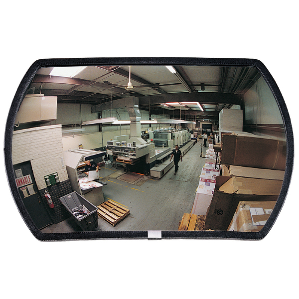 See All Industries Mirror, Convex, Indoor, Hardboard, 18" dia. PLX1218
