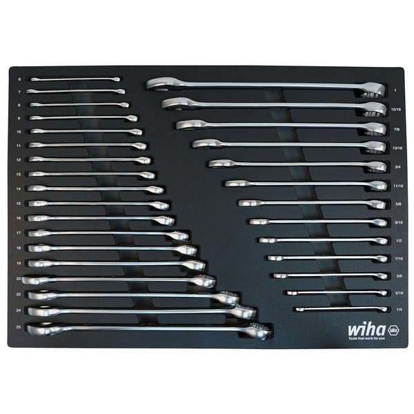 Wiha Combination Wrench Tray Set 31 pcs- SAE 30492