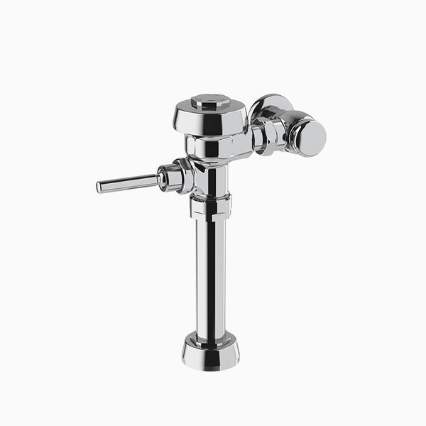 Sloan 1.28 gpf gpf, Water Closet Manual Flush Valve, Polished Chrome, 1 in IPS, 1 1/2 in Spud Coupling 3910168