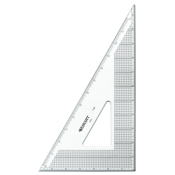 Westcott Triangles, 12" Grid Triangle- 30/60 T-5M
