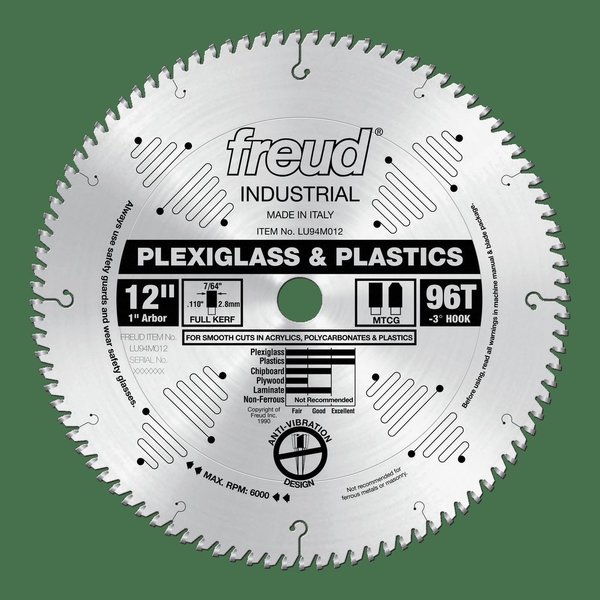 Freud Plastic Blade, 12 LU94M012