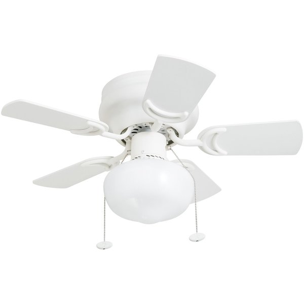 Prominence Home Hero, 28 in. Ceiling Fan with Light, White 41530-40 | Zoro