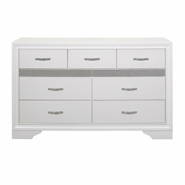 Homelegance Luster Bedroom Dresser, White 1505W-5