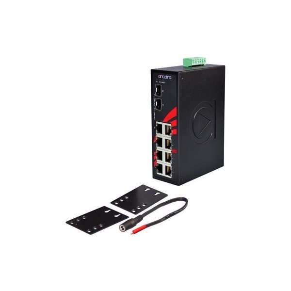 12-Port Industrial Gigabit Managed Ethernet Switch w/8*10/100Tx +