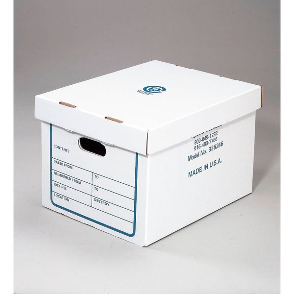 Global Industrial™ Transfer File Record Storage Boxes, 15L x 12W x 10H,  White - Pkg Qty 20