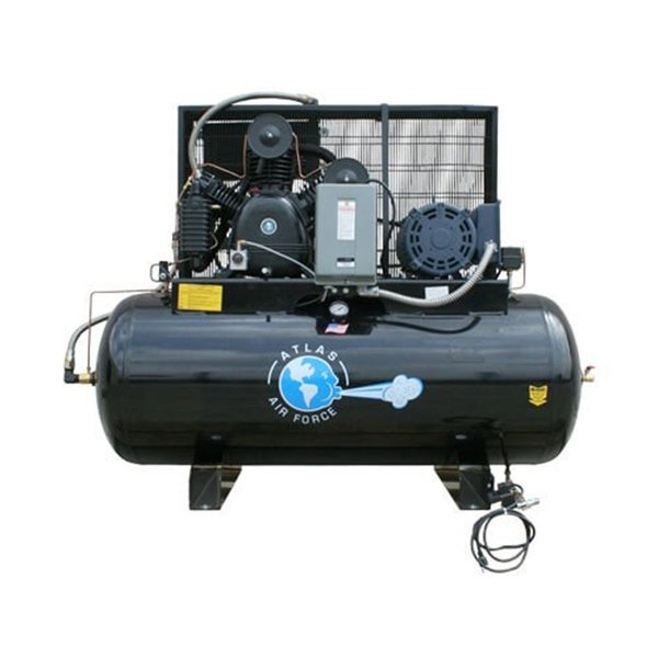 Atlas Copco Piston Compressor, 10HP, on 120 Gallon tank with after coo -  ibid-machinery