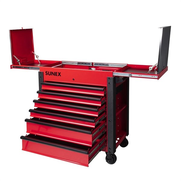 Sunex Professional 5 Drawer Service Cart - Red 8045