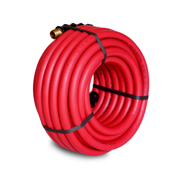 Steelman 50-Foot Long Red Rubber 1/2 ID Hose Reel Replacement Air