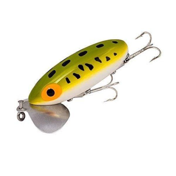 Arbogast Jitterbug Xl Musky Topwater Lure, 4 12, 1 14 Oz FrogWhite