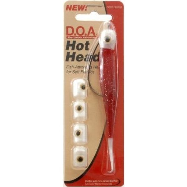 Hot Head, Pearl, Single Hook, 5 Per Pack, Includes And Hook, 5PK