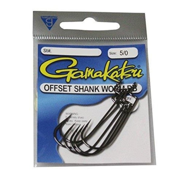 Gamakatsu Offset Shank Round Bend Hook 5/0 NS Black 5pk | 54415