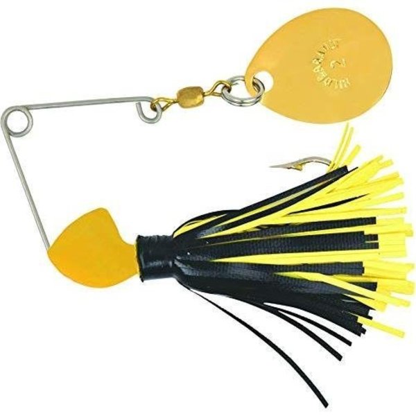 Hildebrandt Spin Dandy Microlite Spinnerbait, 18 Oz, Sz 2 Hook, Gold Head  With Gold Blade Black Yellow ODANG-BLYL