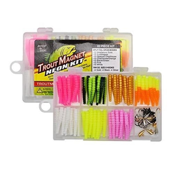 Trout Magnet Neon Kit 164 Oz, 15 Hooks, 70 Bodies And ShadDart Heads