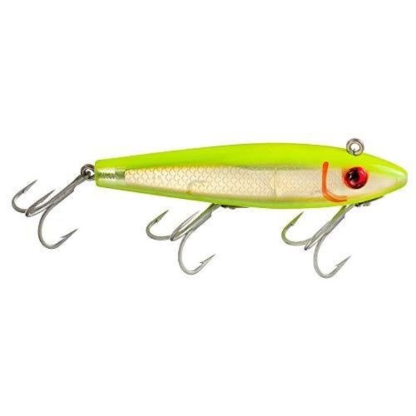 Mirrolure Classic Series Sinking Twitchbait, 3 58, 12 Oz 3D Eyes,  Fluorescent Chartreuse Back BellyGold 52M-CH