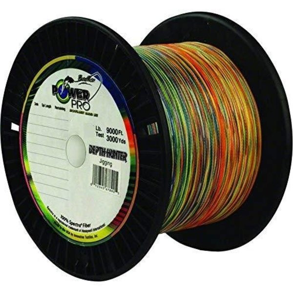 Power Pro DepthHunter Braided Fishing Line Metered 100Lb 9000Ft 3000Yd  MultiColored 21101003000J