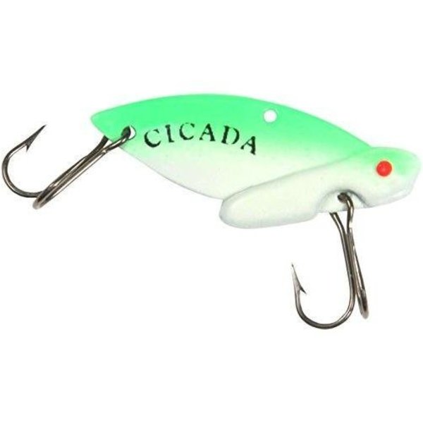 Reef Runner Cicada Blade Lure 2, 38Oz, Green Glow Glows In The
