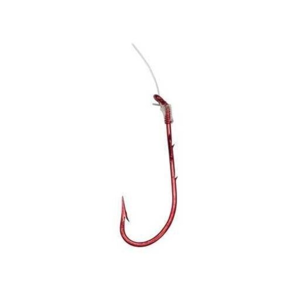 Tru-Turn Baitholder Hook Size 4, Spear Point, 2 Sliced Shank NonOffset,  Down Eye, Blood Red, 6PK 303ZS 4