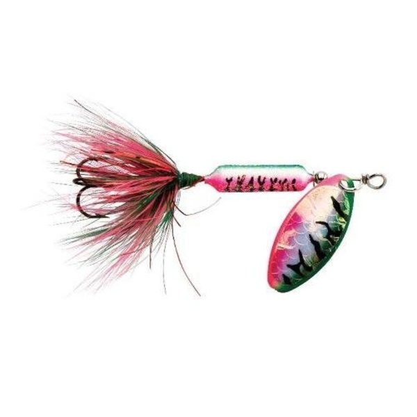 Rooster Tail InLine Spinner, 2 14, 18 Oz Treble Hook, Tinsel Rainbow Tiger