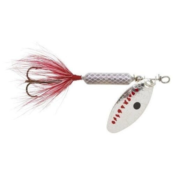 Rooster Tail InLine Spinner, 2 34, 14 Oz Treble Hook, Gray Ghost