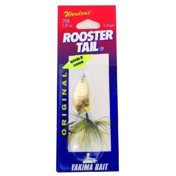 Wordens Rooster Tail InLine Spinner, 2 14, 18 Oz Single Hook, Bumble Bee  S208-BU