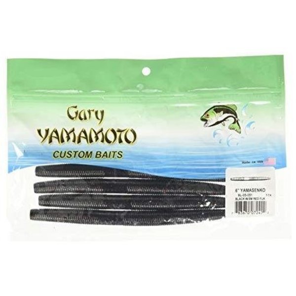 Gary Yamamoto 5 Senko, Smoke with Large Black & Hologram Flake