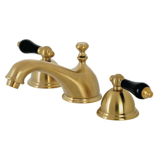 Kingston Brass Duchess Porcelain 8 inch Widespread 2-Handle Bathroom Faucet  in Matte Black