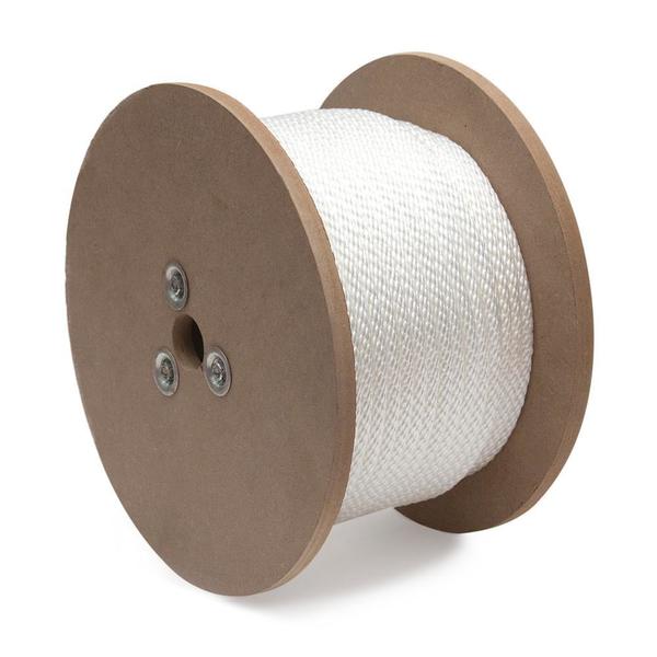 Kingcord 1/4 in. x 600 ft. White Smooth Braid Nylon Rope 300421