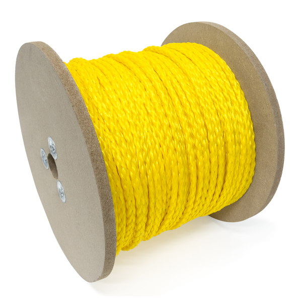 Kingcord 1/4 in. x 1,000 ft. Yellow Hollow Core Polypropylene Barrier Rope 644731TV