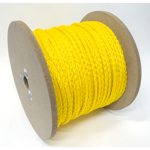 Kingcord 1/2 in. x 250 ft. Yellow Hollow Core Polypropylene Barrier Rope 644751TV