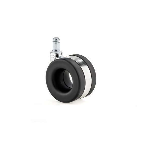 Richelieu Hardware Moebius Casters by Starck, Swivel Without Brake, with Friction Grip Stem, Chrome, Black 1765114090